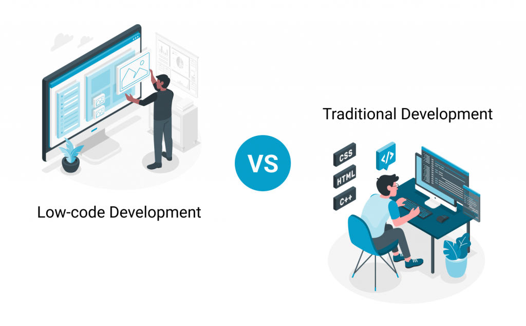 top saas trends - low-code development vs traditional development