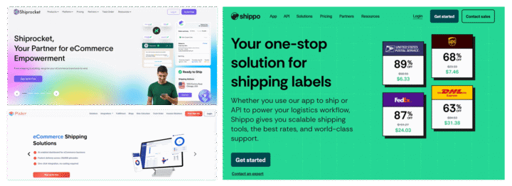 Shipping aggregators for eCom stores examples