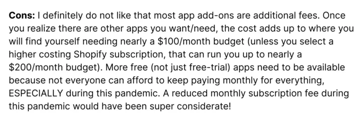 Shopify review_cons