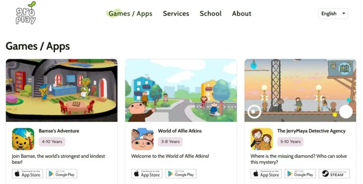 Gro Play screen