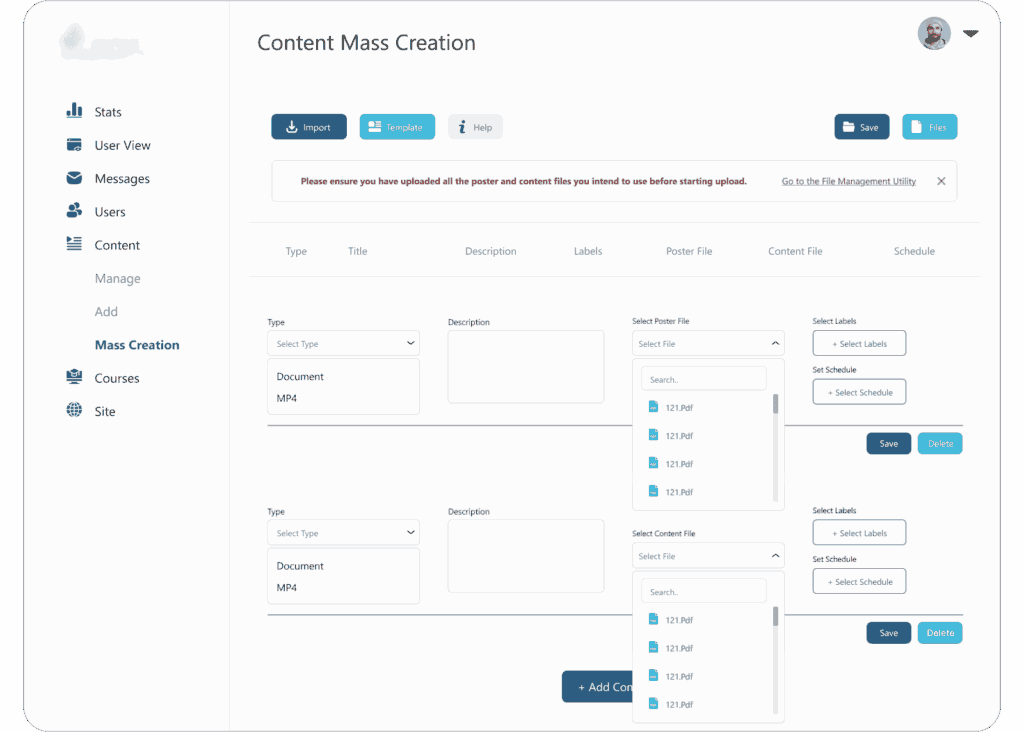 Content Mass Creation category