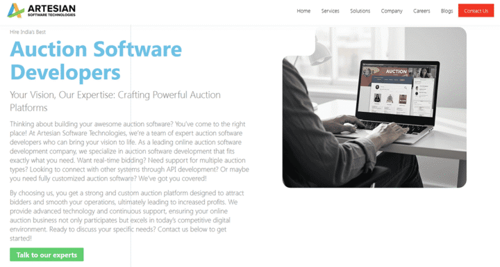 Artesian auction software