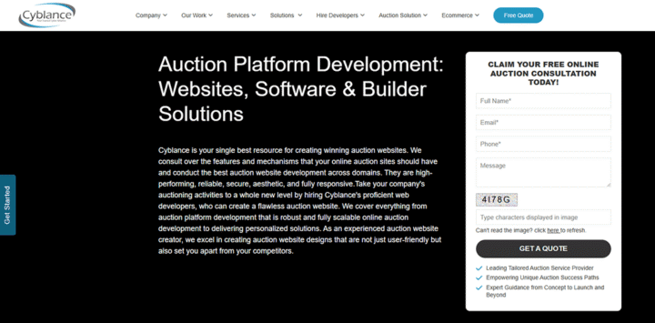 Cyblance auction software