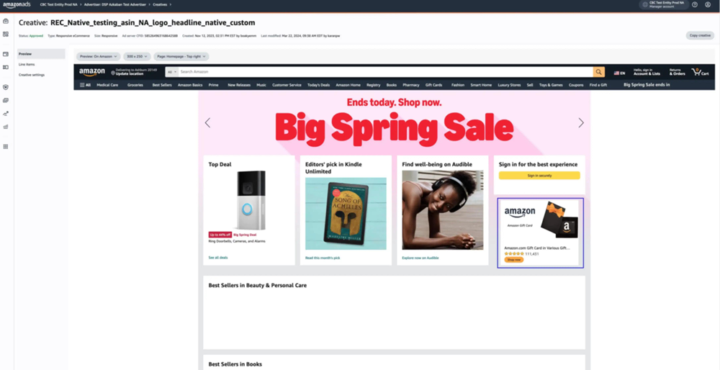Hyper-Personalized Retail Media Campaign - Amazon